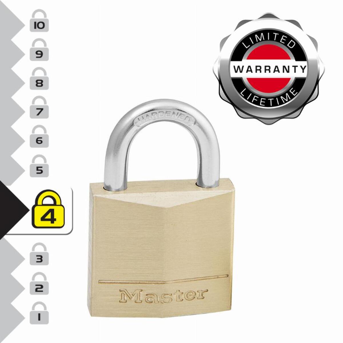 Cadenas en laiton massif MASTERLOCK 30 mm - Lot de 4 - 130EURQNOP