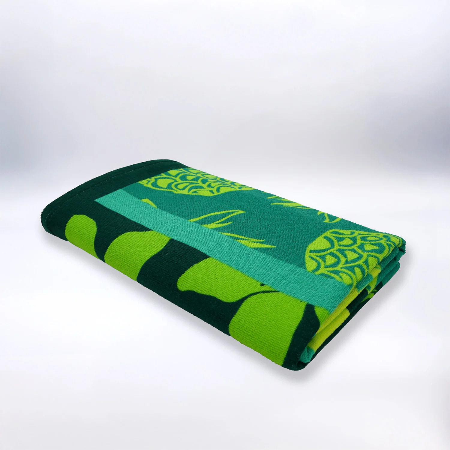 Serviette de plage microfibre Vert 90x170 220g/m² - Mitjana