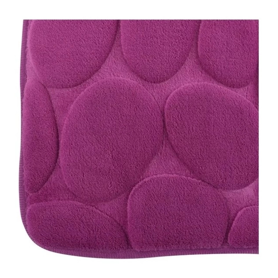 Tapis de bain Microfibre PEBBLE 40x60cm Violet MSV