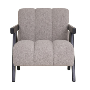 Almeria - fauteuil avec accoudoirs - en tissu bouclette - Beige