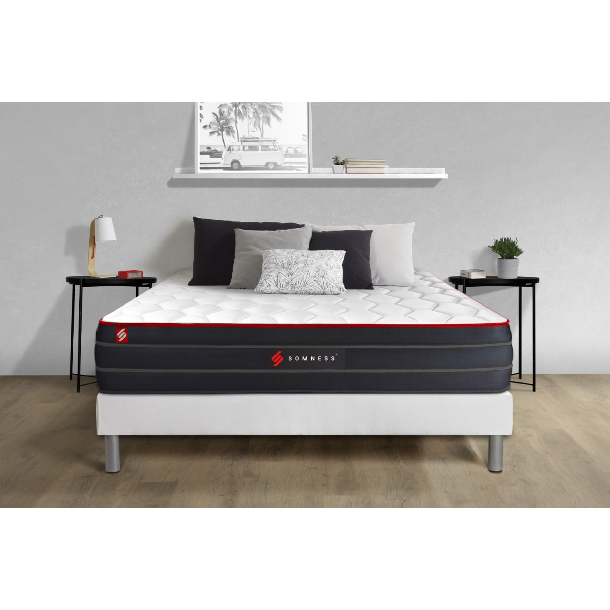 Matelas BOOST ressorts ensachés et mémoire de forme