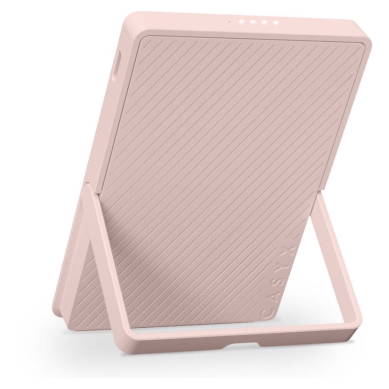 Batterie externe CASYX 5000 mAh Qi2 MagSafe avec bequille rose