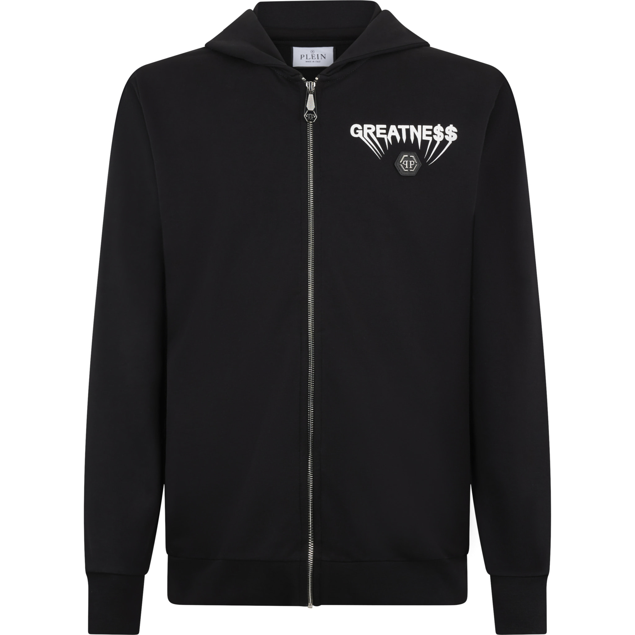 PHILIPP PLEIN Fleece Zip Hoodie Greatness
