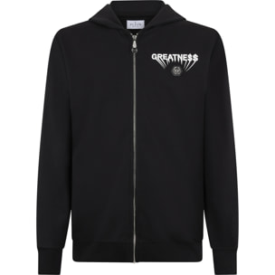 PHILIPP PLEIN Fleece Zip Hoodie Greatness