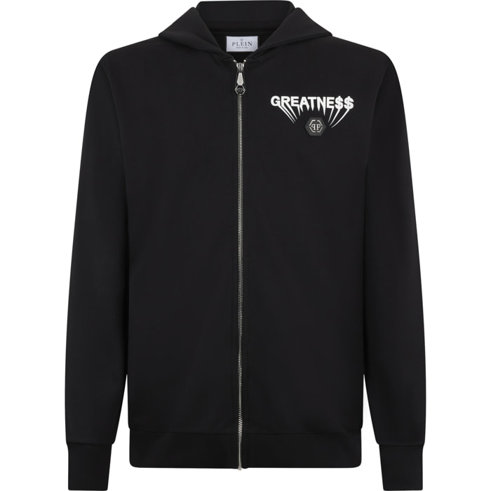 PHILIPP PLEIN Fleece Zip Hoodie Greatness