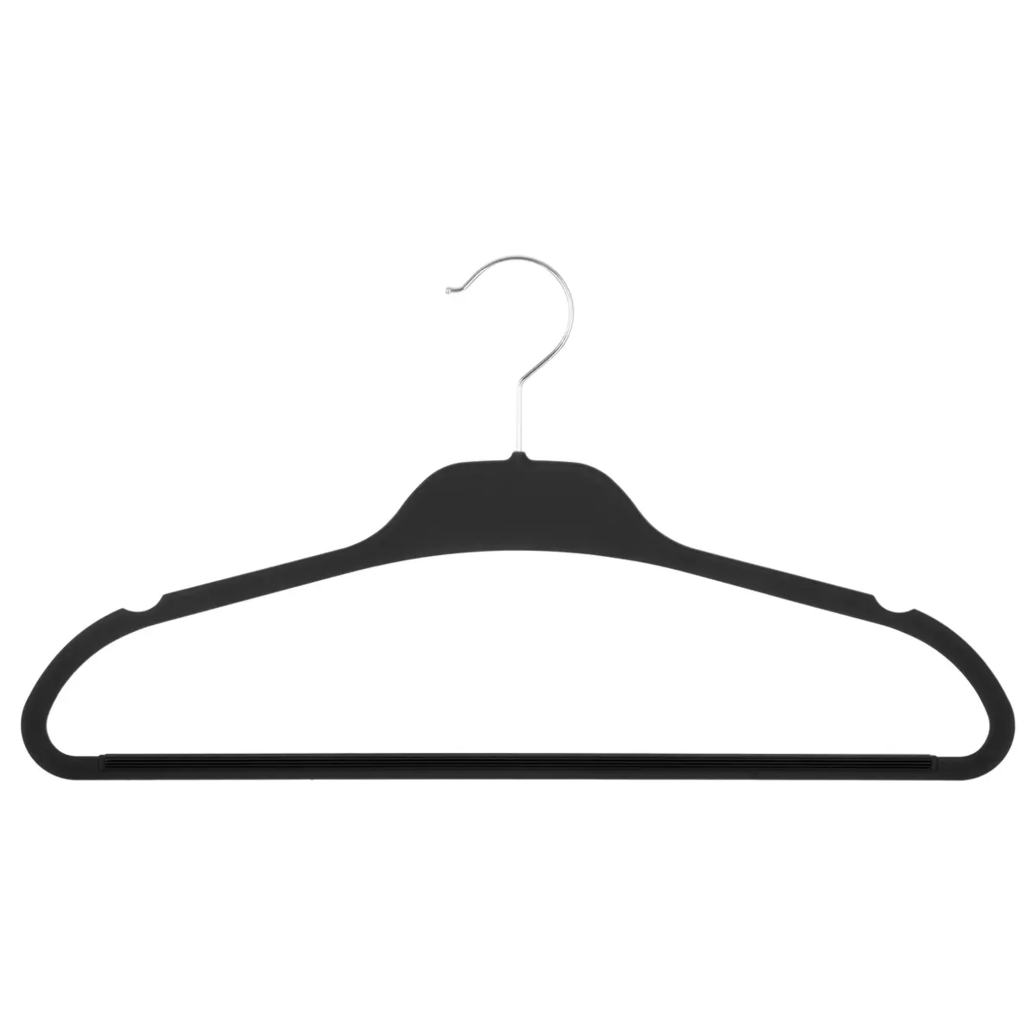 5 cintres antidérapants "Rubber" plastique gris