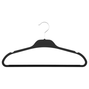 5 cintres antidérapants "Rubber" plastique gris