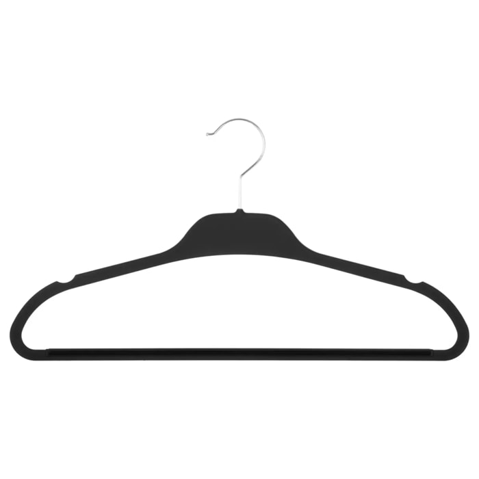 5 cintres antidérapants "Rubber" plastique gris