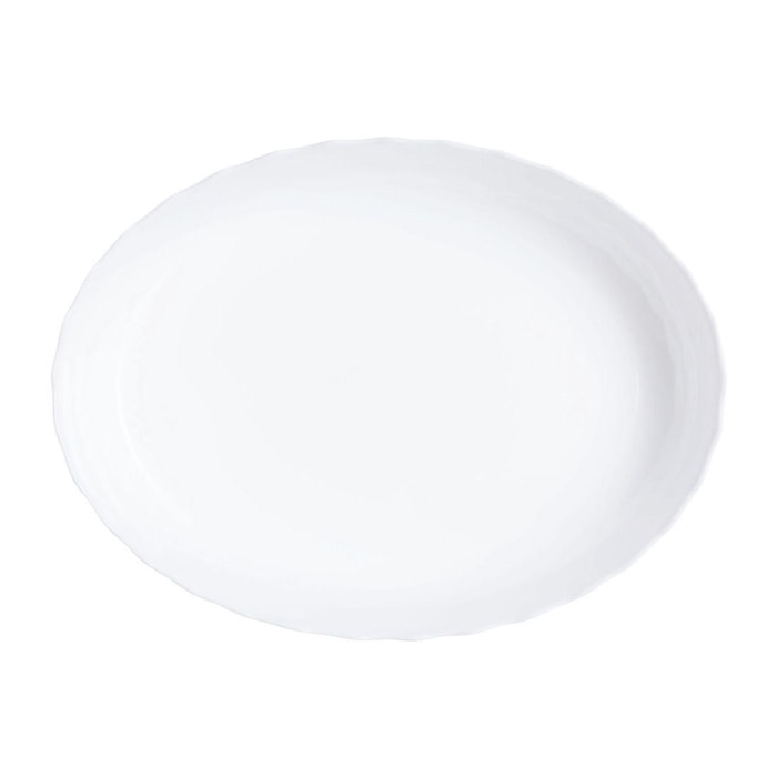 Plat à four ovale blanc 32X24cm Smart Cuisine Trianon 250°C - Luminarc - Opale culinaire extra léger et résistant