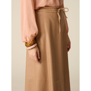 Oltre - Gonna midi ad A - Beige