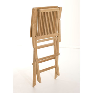 FUN - Ensemble de 2 fauteuils de jardin Java en bois Teck