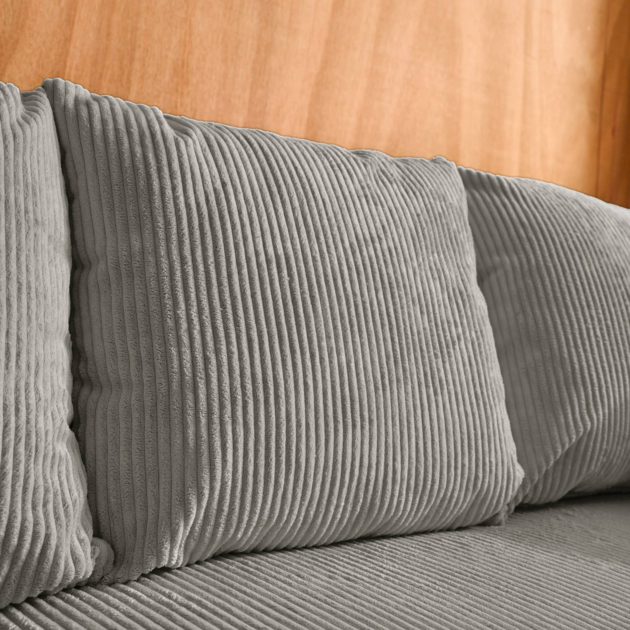 Canapé d'angle convertible réversible 3 places velours côtelé  ALMO