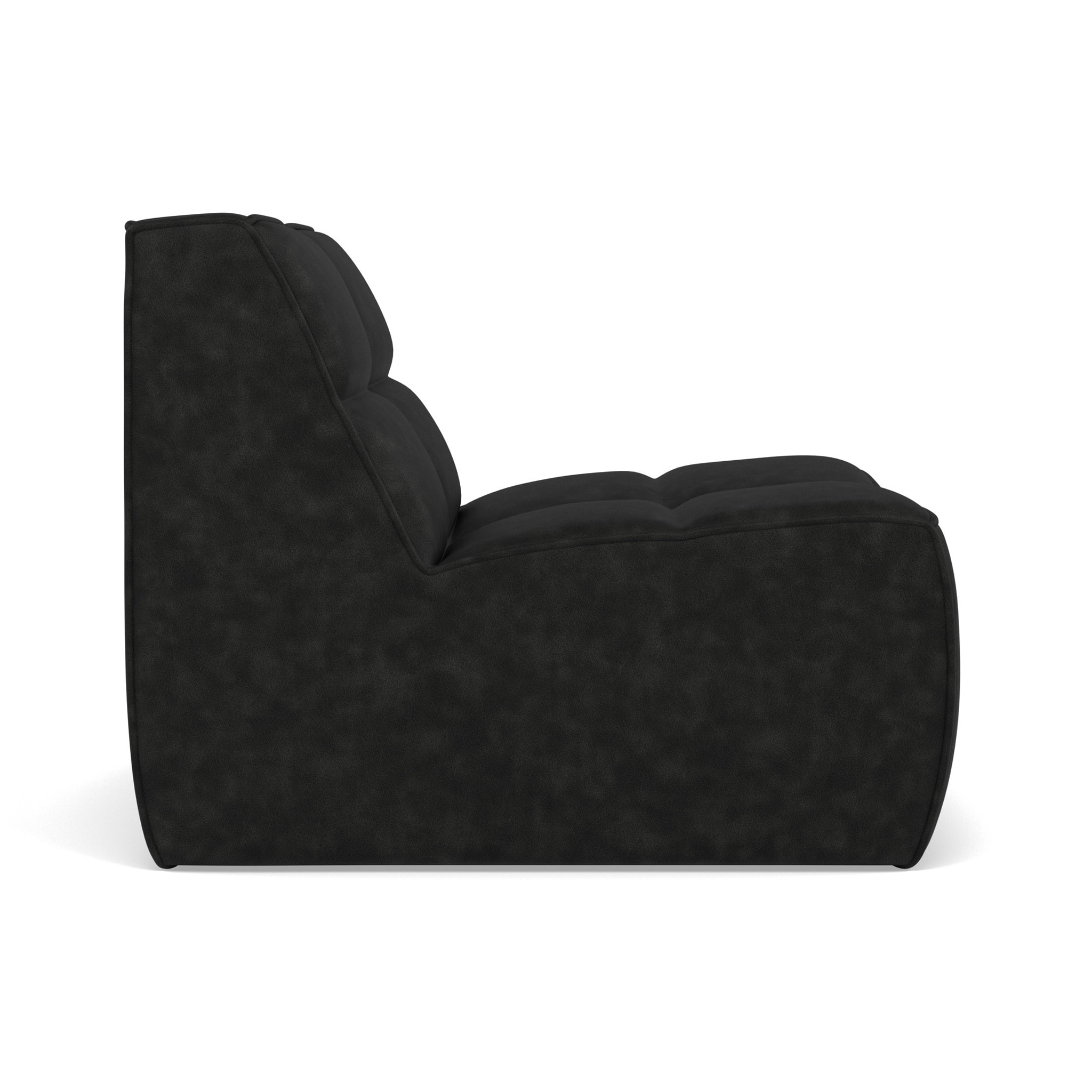 Alya - module d'assise sans accoudoir en simili - Noir