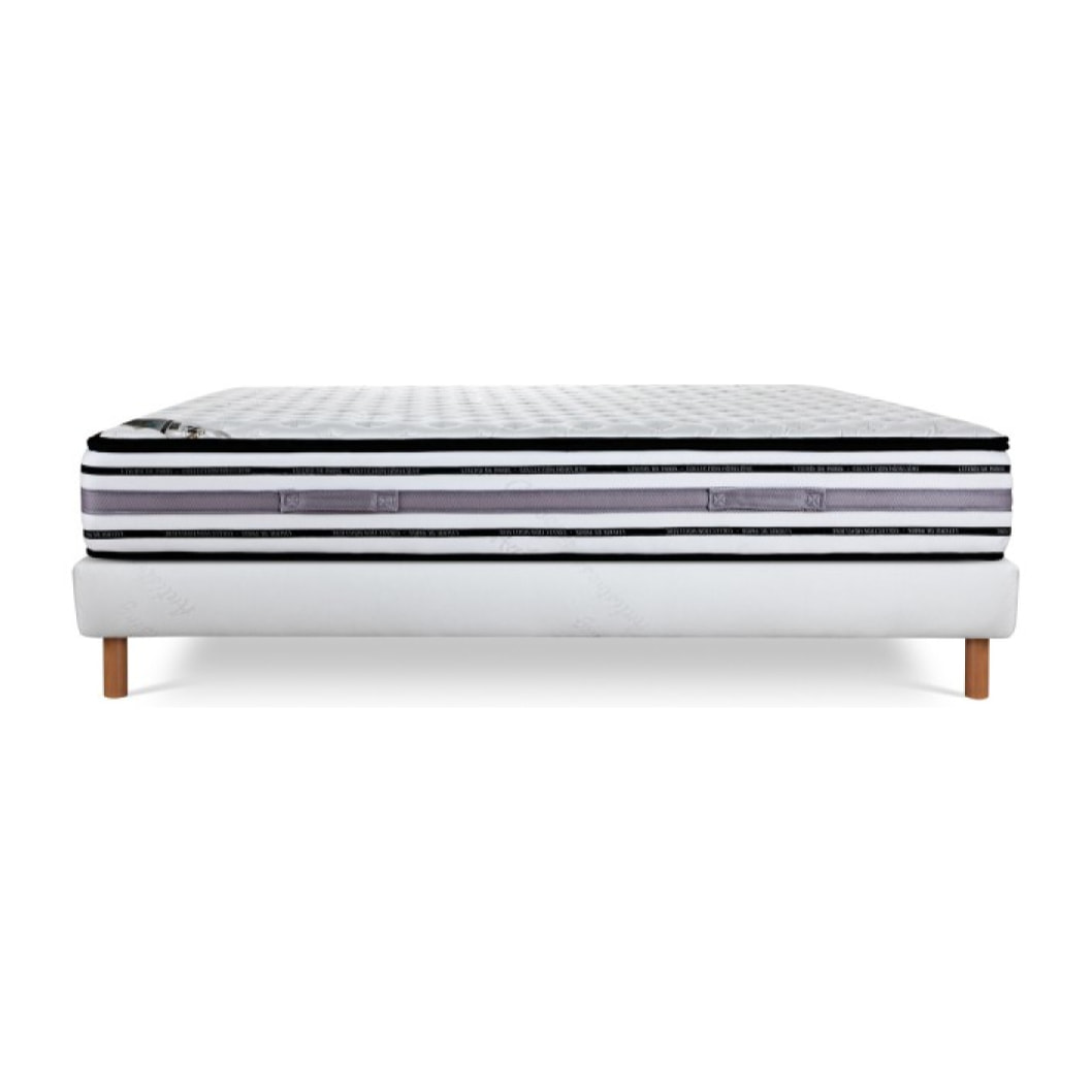 ENSEMBLE LE PLAZA LUXE - Matelas 1 Place + 1 Sommier