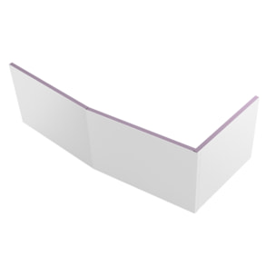 Tabliers bain-douche 170 x 85 cm Sofa installation en niche blanc mat
