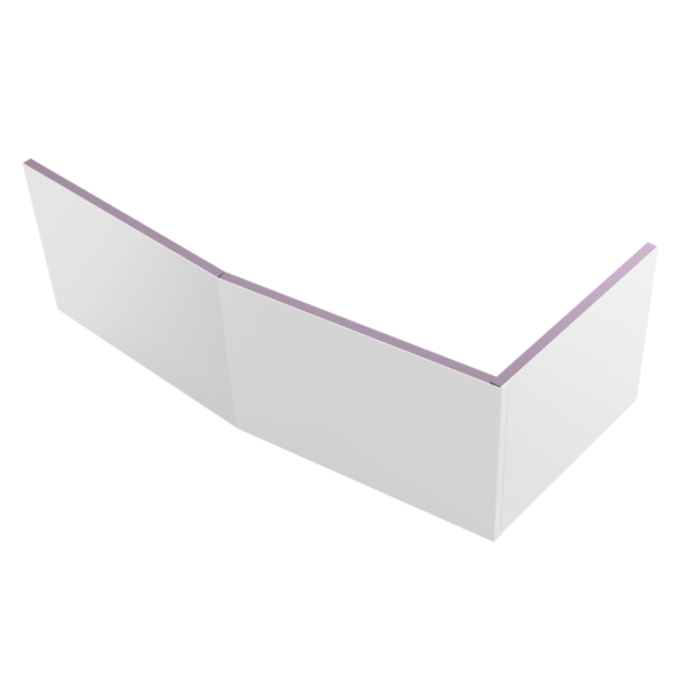 Tabliers bain-douche 170 x 85 cm Sofa installation en niche blanc mat
