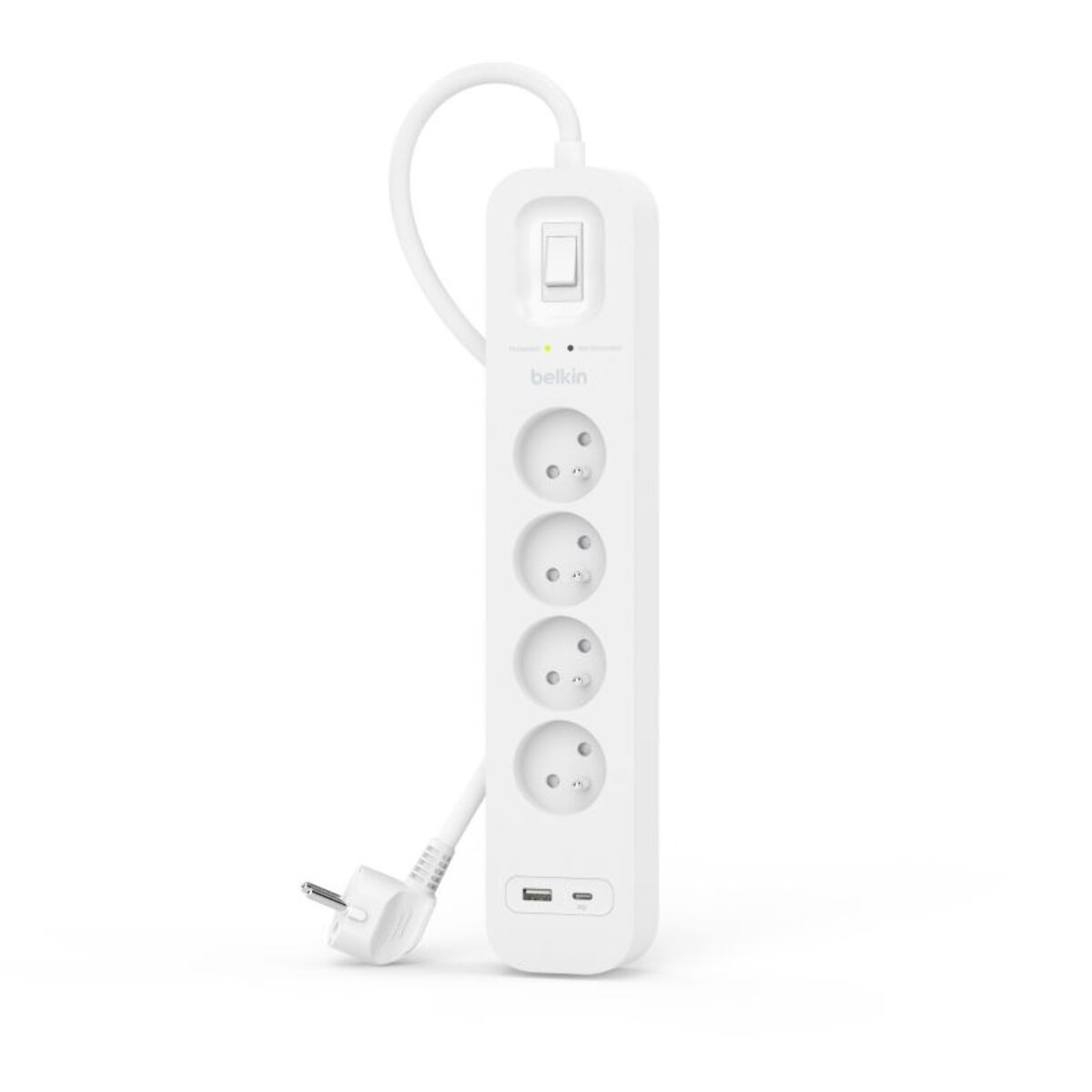 Multiprise BELKIN 4 prises + USB-C et USB-A