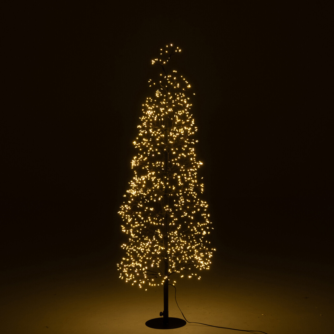 J-Line décoration Arbre - blanc chaud - acier - noir -  medium  - LED