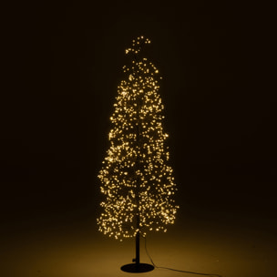 J-Line décoration Arbre - blanc chaud - acier - noir -  medium  - LED