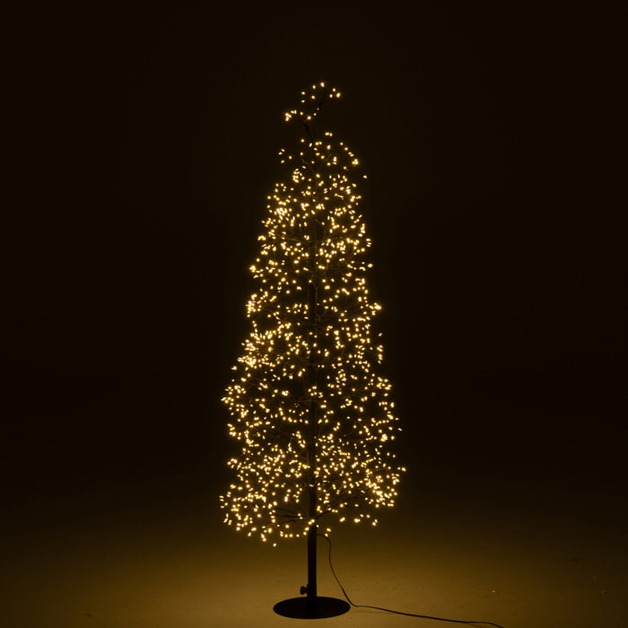 J-Line décoration Arbre - blanc chaud - acier - noir -  medium  - LED
