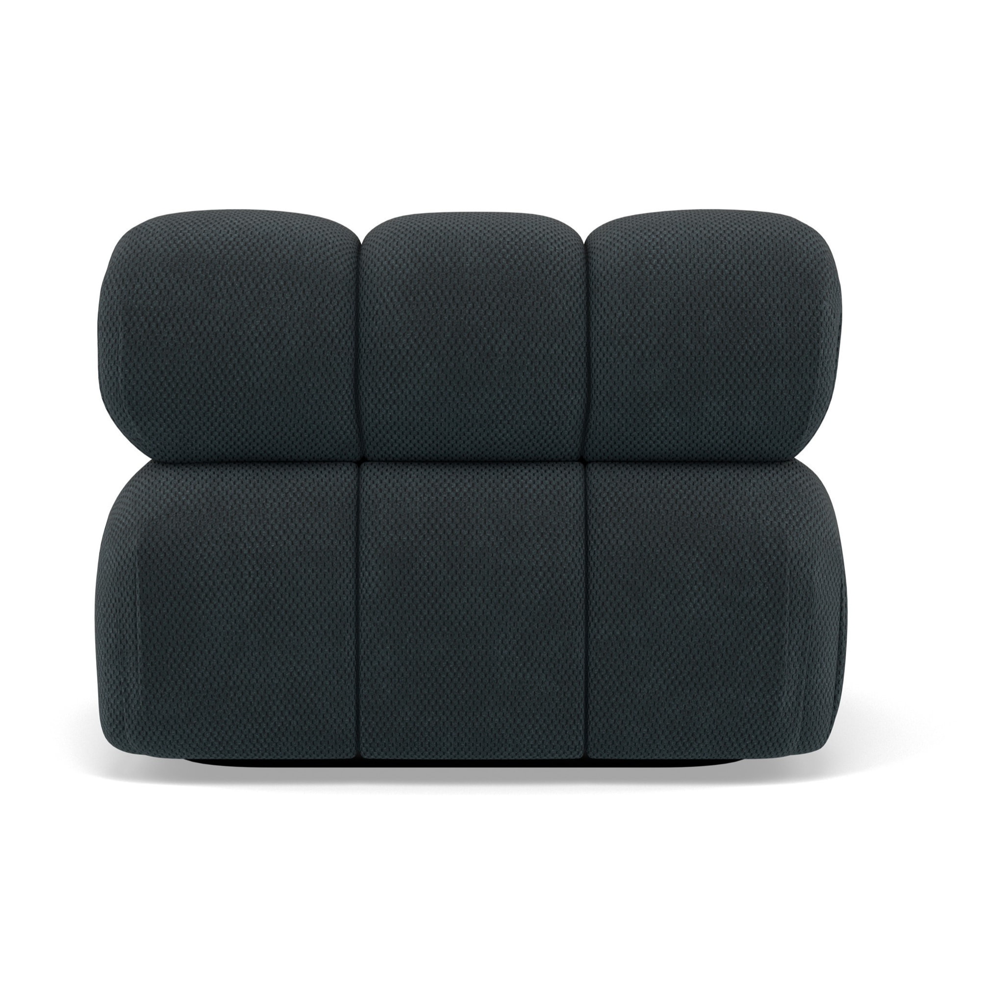 Ruby - module d'assise gauche en velours texturé - Noir