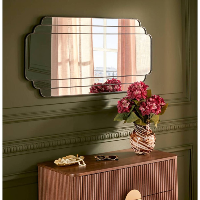 Miroir mural Benedita noir 100x50cm