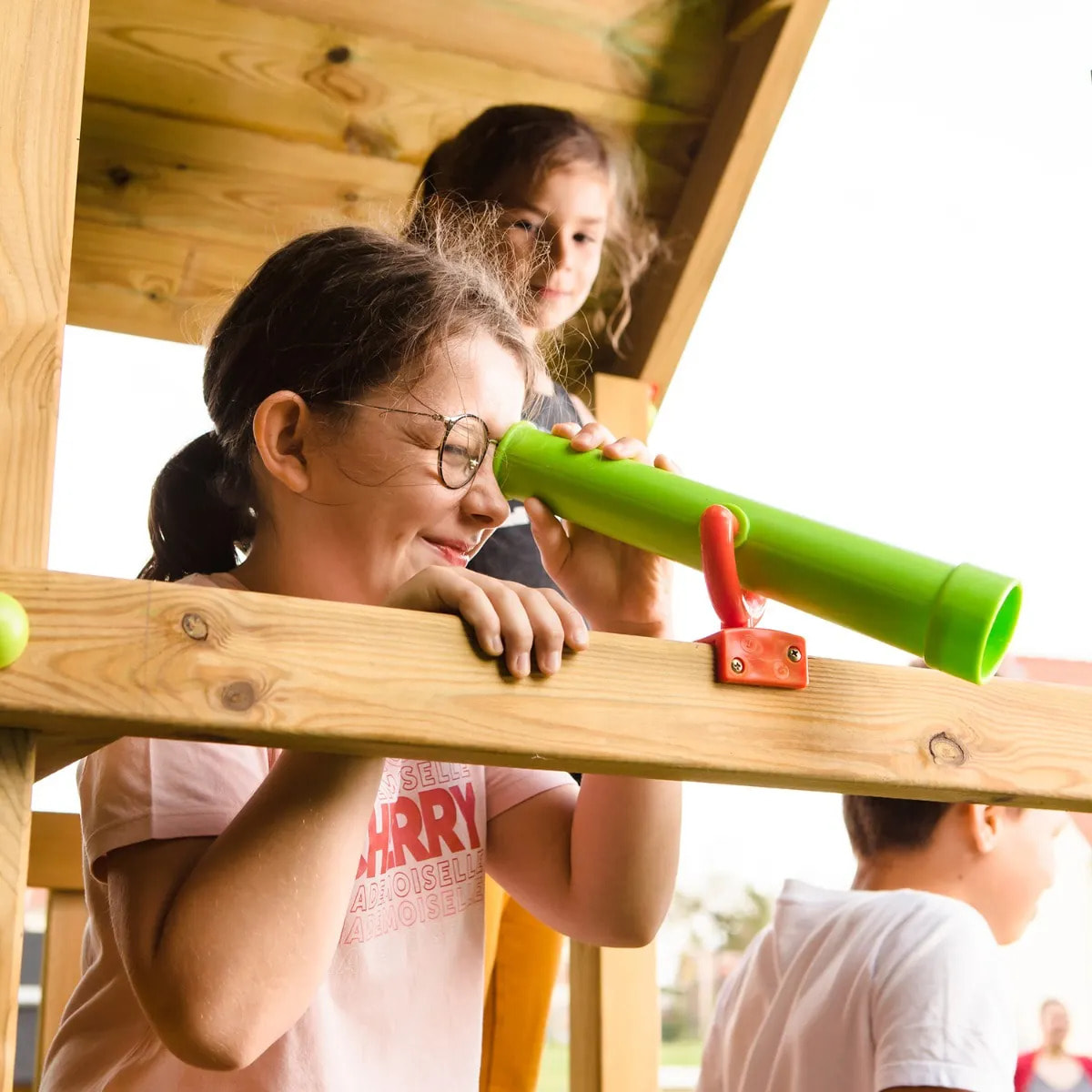 Aire de jeux bois 1,90 m EASY XPLORER - 6 enfants