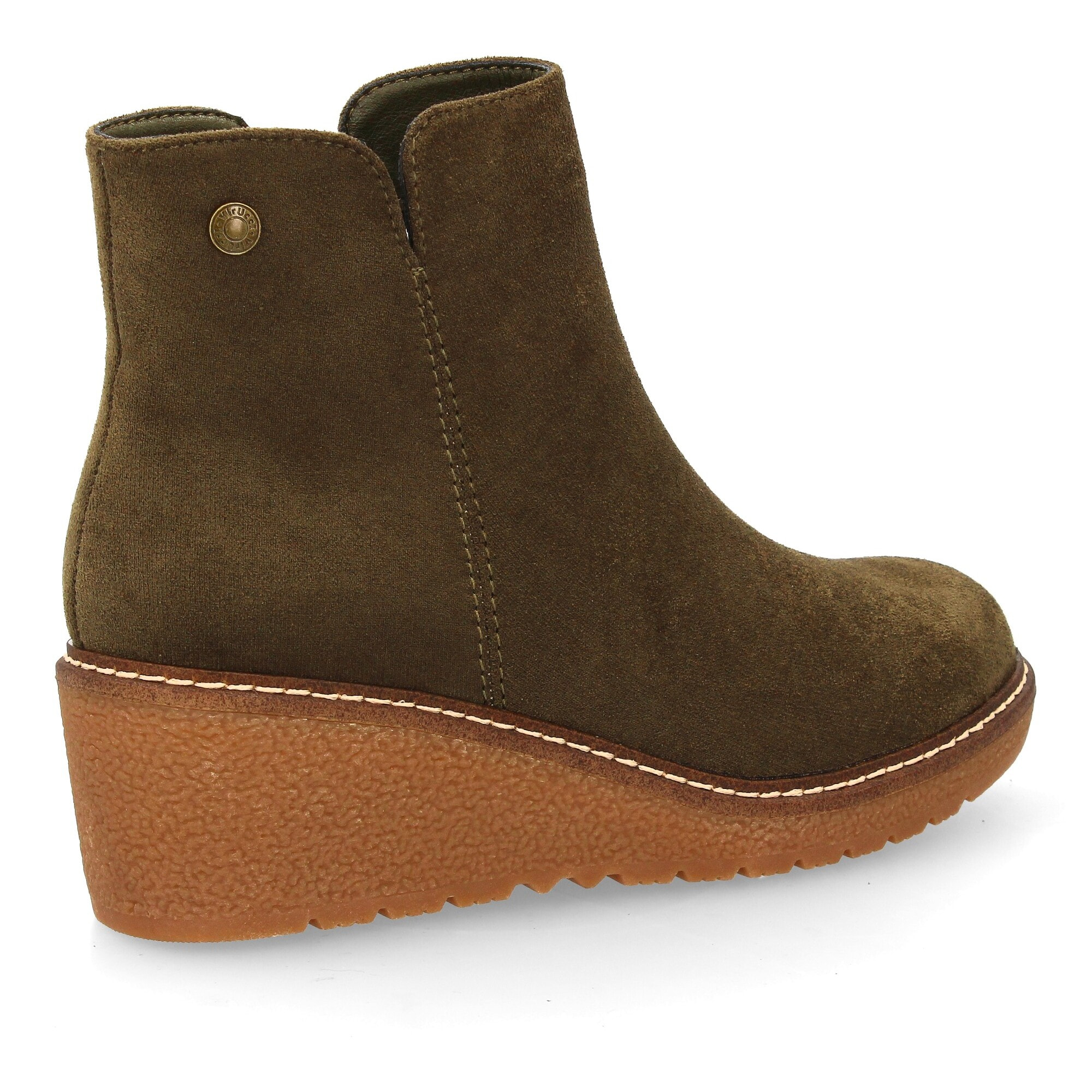 Botín de cuña estampado liso