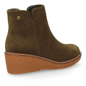 Botín de cuña estampado liso