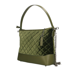 Borsa a spalla da donna In Velluto Made in Italy 31x25x11 cm