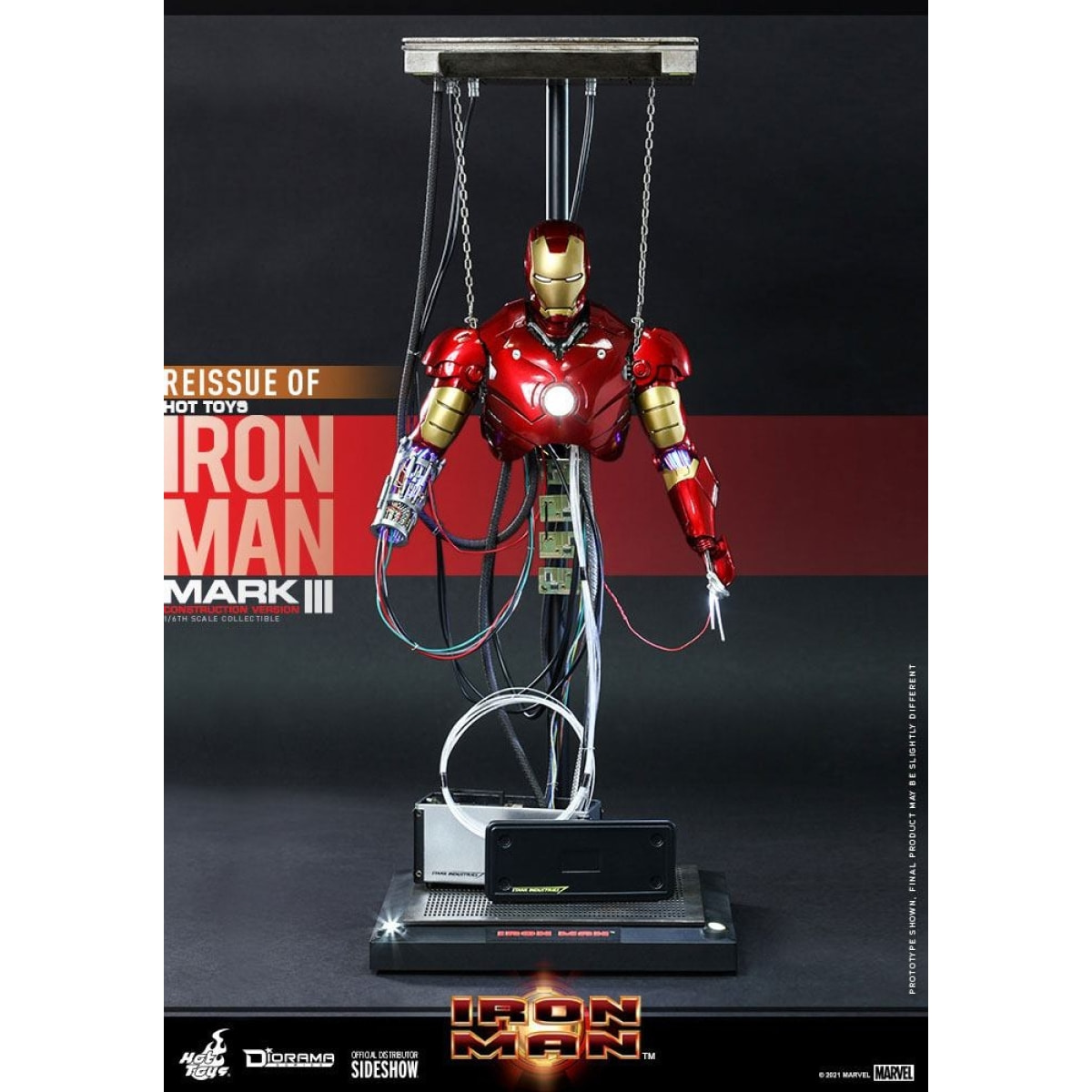 Iron Man Movie Masterpiece Action Figura 1/6 Iron Man Mark Iii (construction Version) 39 Cm Hot Toys