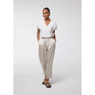Vita elastica da jogger in raso