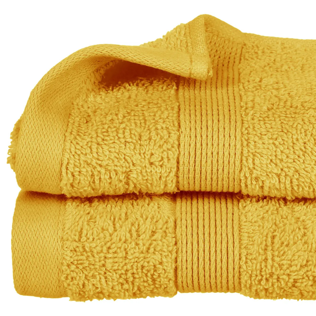 Serviette invité "Essentiel" coton jaune 30x50cm