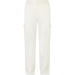 PHILIPP PLEIN Satin Cargo Fit Drawstring Trousers