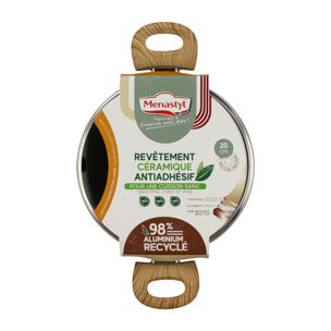 Faitout 20cm avec revêtement céramique céladon - tous feux COLORAMA