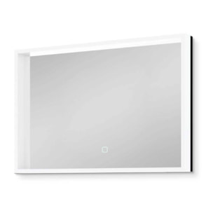 Vision 80x60 cm miroir rectangulaire avec éclairage LED 3 couleurs et capteur, transparent (SATZVIOBLED6080)