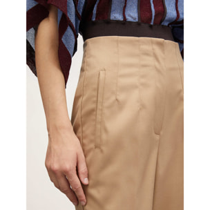 Motivi - Pantaloni carrot a vita alta - Beige