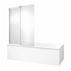 Tablier bain pour baignoires rectangulaires installation angle 180 x 90 x 60cm Blanc Mat + Pare bain Malice JACOB DELAFON