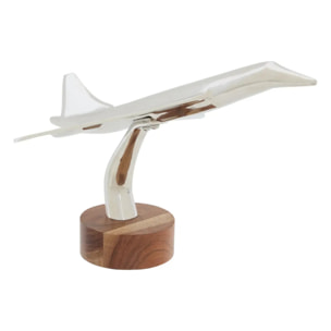 Avion déco Johan H.25cm argent
