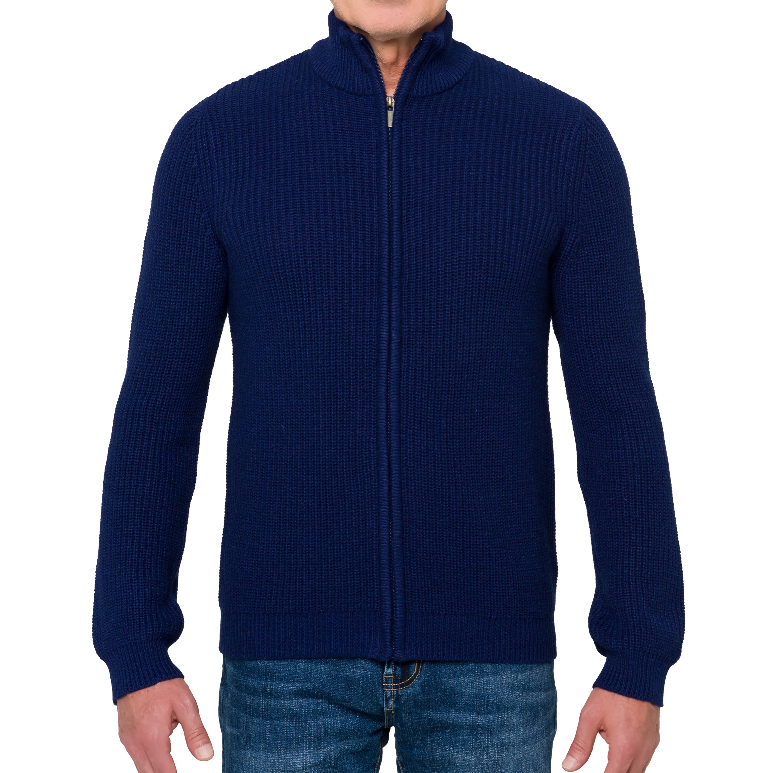 Maglia full zip Hot Buttered Chaiten blu navy