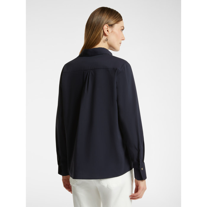 Elena Mirò - Camisa de tejido elástico - Azul