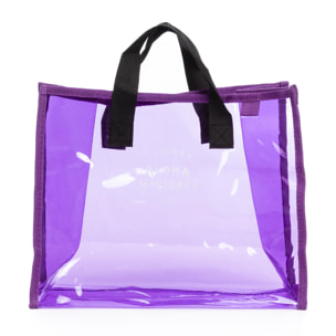 Borsa shopper Zeme in PVC trasparente.