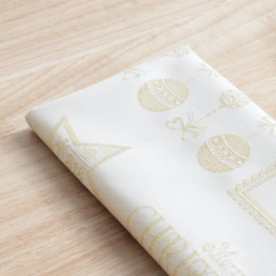 Lot de 2 Serviettes jacquard fil d'or PSC4732A 45x45 cm