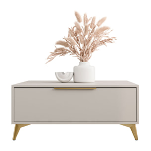 Boccioni - table basse - beige - 1 tiroir - 104 cm - Beige