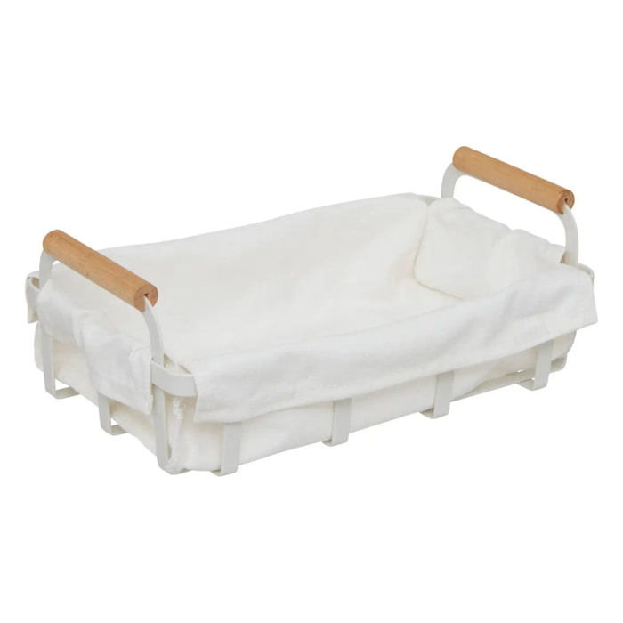 Corbeille à pain Balm L27,6cm blanc en métal