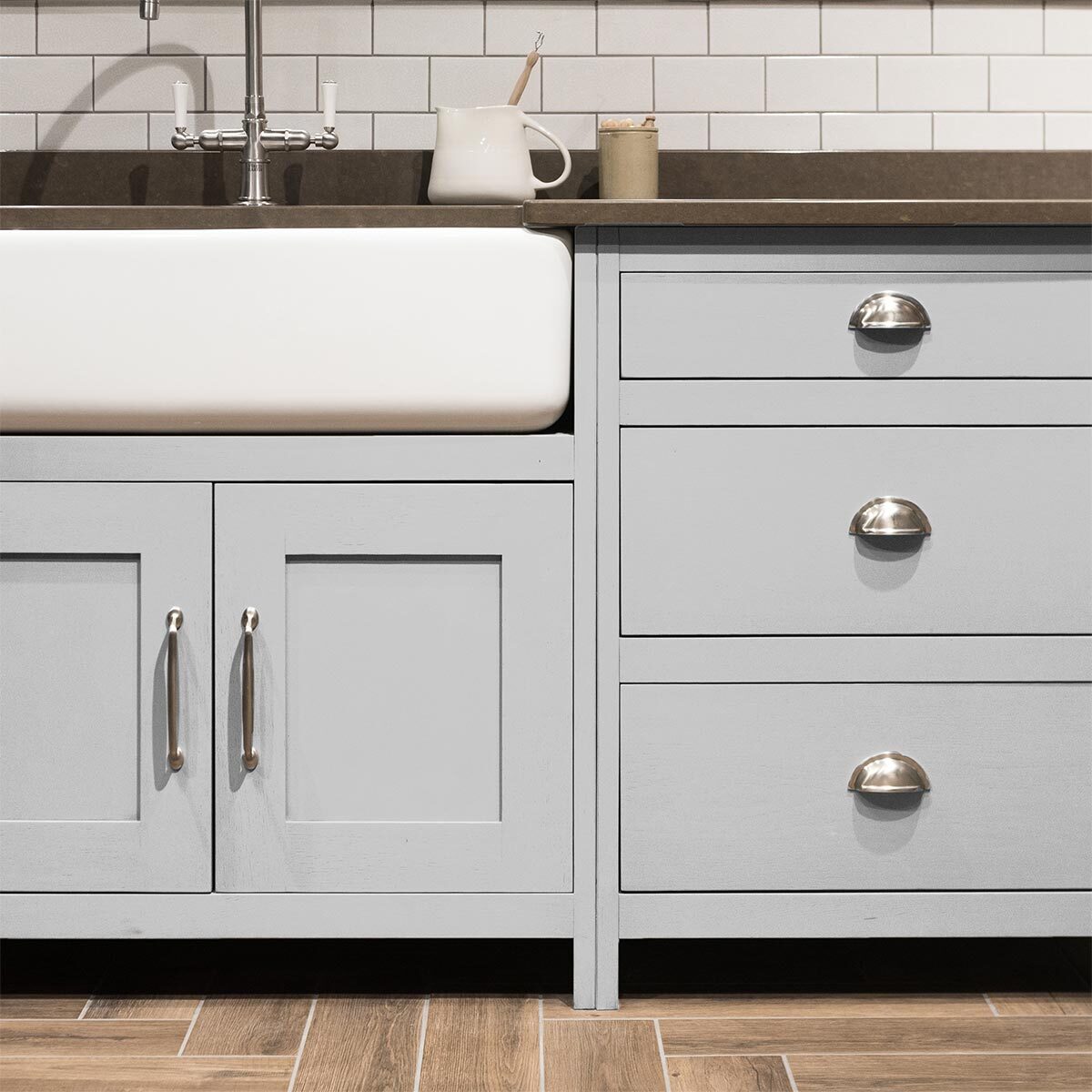 Rouleau adhésif décoratif Vinyle au Mètre - Gris clair - Sticker Lavable Imperméable Mur Cuisine Meubles