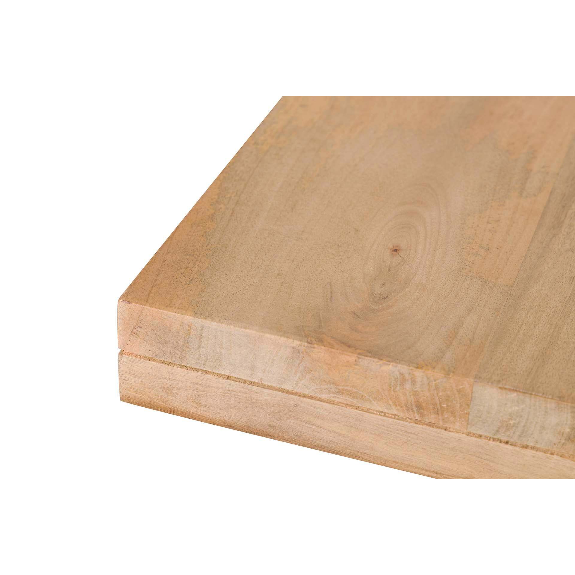 Mesa Comedor Madera Mango Metal Marrón 70x70x75 Cm