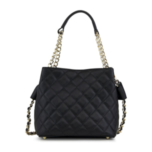 Borse Donna colore Nero-in pelle Made in Italy 21x24x14cm