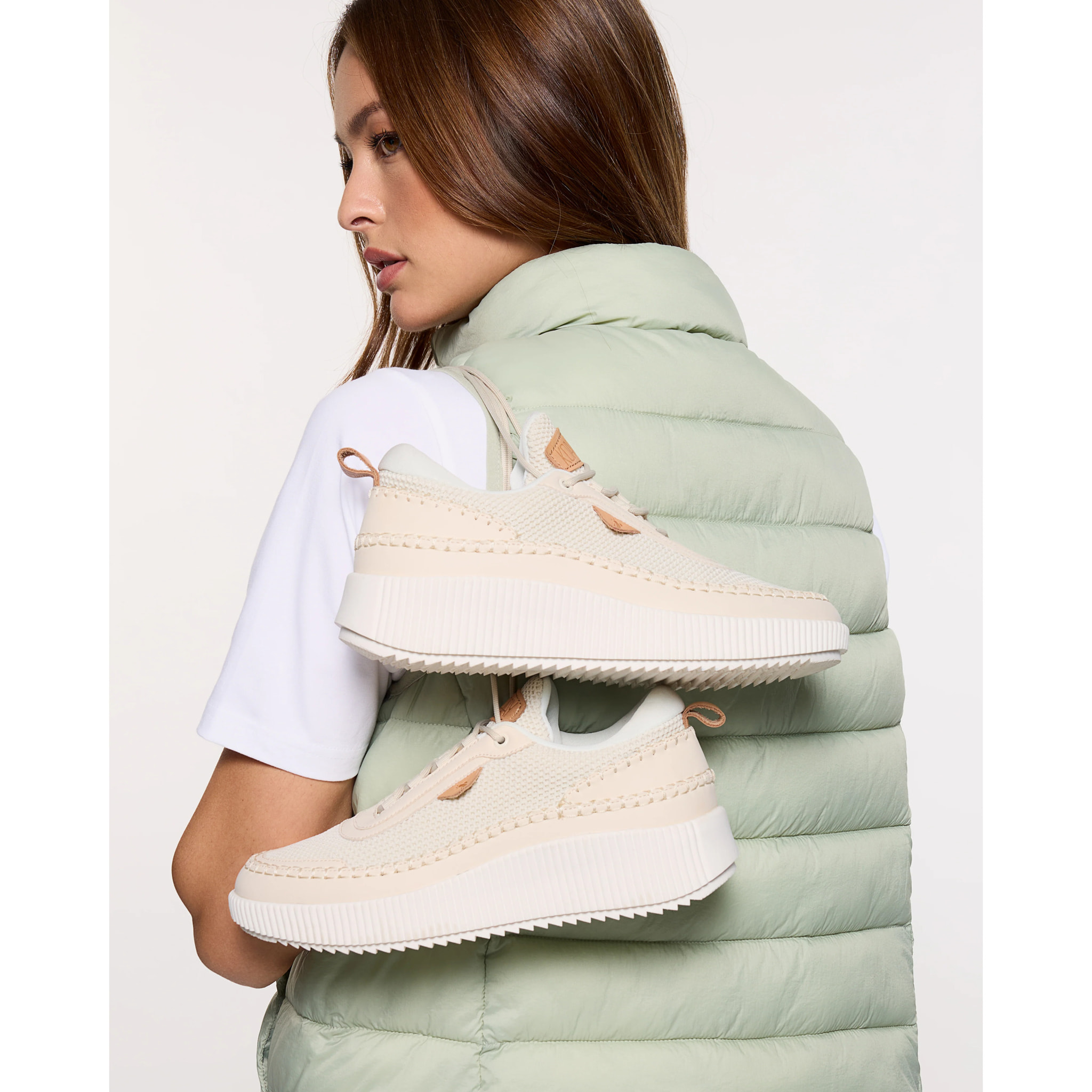 Zapatillas Plataforma Beige - Treviso