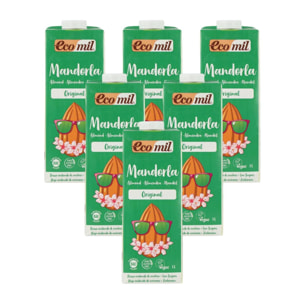 Pack 6 uds Bebida Vegetal de Almendra endulzada con Ágave BIO EcoMil 1L